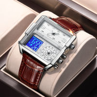 LIGE 2021 Top nd Luxury Mens Watches Square Digital Sports Quartz Wrist Watch for Men Waterproof Stopwatch Relogio Masculino