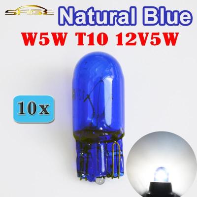【CW】Hippcron T10 W5W 501 194 Natural Blue Glass Signal Lamp 12V 5W W2.1x9.5d Single Filament Super White Car Bulb (10 PCS)