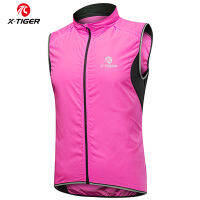 CWX-TIGER ผู้หญิง Windproof ขี่จักรยานเสื้อกั๊กแขนกุดสะท้อนแสง MTB จักรยานแจ็คเก็ตกลางแจ้งกีฬาวิ่งขี่แจ็คเก็ตขี่จักรยานแห้งเร็ว