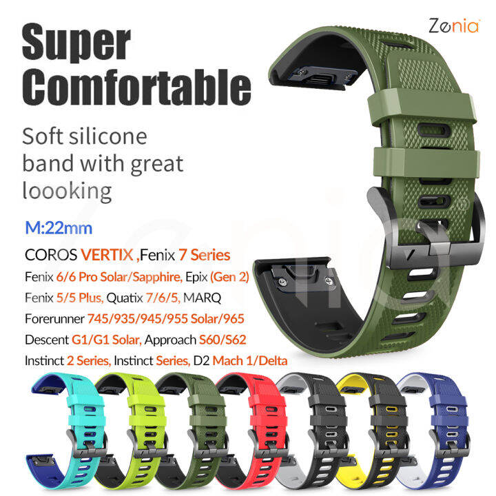 Garmin Fenix E Garmin Quickfit Armband, Silikon, Passend Für Fenix, Epix, Instinct Serie, Forerunner 745/945/955, MARQ Serie Correa Garmin Fenix 6