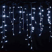 Christmas Outdoor Decoration Indoor 5m Droop 0.4-0.6m Curtain Icicle Led String Lights New Year Garden Party AC 220V