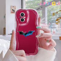 Jjlingji เคสสำหรับ OPPO Reno 7Z 5G Reno 8Z Reno7 Lite Reno8 F21 Pro 5G F21s Pro 5G เคสแฟชั่นลายค้างคาวเนื้อครีมกันกระแทกแบบใสนิ่มเคสมือถือโปร่งใสลายกล้องถ่ายรูปที่สร้างสรรค์เคสซิลิกาเจลป้องกัน