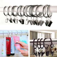 Mode Shop Hang Qiao 10pcs/set High Quality Black Mini Stainless Steel Window Curtain Hook Metal Rings Clips