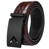 Genuine Leather Belt Alloy Automatic Buckle Luxury Belt