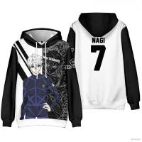 YT BLUE LOCK Hoodie Long Sleeve Tops Casaul Loose Unisex Sweatshirt Anime Fashion Hoody 3D Printed TY