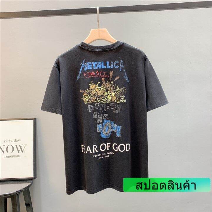 เสื้อยืดแขนสั้นลําลอง-ผ้าฝ้าย-พิมพ์ลาย-fog-แฟชั่นสปอร์ต-สําหรับผู้ชาย-และผู้หญิง