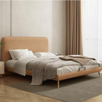 Deewani เตียง Double Bed เตียงนอน 3 5 ฟุต Leather Bed Italian Nordic for Bedroom RB46