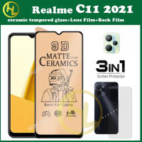 3in Realme 5i กระจกเทมเปอร์เซรามิก2021 1 OPPO Realme C20 C20A 6i 6 5 Pro 8 9 10 5G 4G 8Pro 10Pro 9i C11 C12 C17ฟิล์มบาง C25 C25Y C30 C35 C33เคลือบด้าน + ฟิล์มเลนส์ + ฟิล์มด้านหลัง