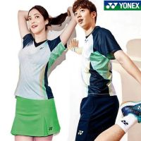 Yonex ชุดกางเกงกีฬาสตรี Yy ชุดสูทเทนนิสสำหรับทั้งหญิงและชายชุดแบดมินตันระบายอากาศได้ดีแห้งเร็วพิมพ์ลายสูทเกม