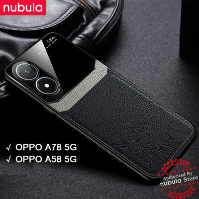 NUBULA OPPO A78 5G | Oppo A58 5G เคสมือถือหนังเม็ดแข็งฝาหลังลูกแก้ว OPPO โทรศัพท์มือถือ A78เคสป้องกันการกระแทกสำหรับ OPPO A58 A78 5G