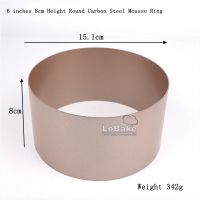 6 inches 8cm Height Square Round Shape Carbon Steel Mousse Cake Ring Mold Cheese Tiramisu Mould Cheese Molds DIY Bakery Gadgets