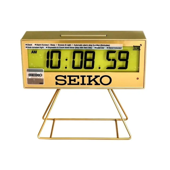 Seiko LCD Timer Stopwatch Digital Calendar Yellow Clock QHL084GN QHL084G |  Lazada Singapore
