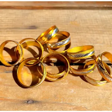 Fake gold wedding on sale rings