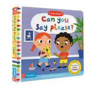 Big steps series can you say please? English original paperboard flipping operation book childrens politeness etiquette EQ training childrens Enlightenment picture book