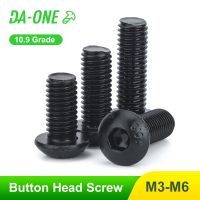 10/20/50 Pcs Grade 10.9 Socket Head Button Head Machine Screws Bolt M2 M2.5 M3 M4 M5 M6 Hex Hexagon Socket Allen Screw Bolts