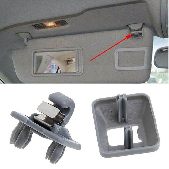 JUICYPEACHNU Practical Holder Auto Grey Car Sun Visor Hook Vehicle Clip