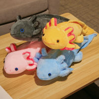 สินค้าใหม่ Axolotl Plush ตุ๊กตาปลาไดโนเสาร์หกเหลี่ยมจำลองของเล่นตุ๊กตาสัตว์