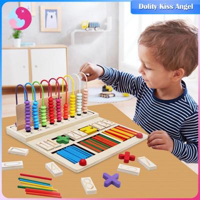 Dolity ของเล่นคณิตศาสตร์แบบมอนเตสซอรี่การนับลูกปัดหลากสีของเล่นสำหรับเด็กของขวัญลูกปัดการเชื่อมต่อ