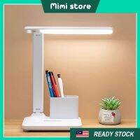 {ItalyNest shop}โคมไฟ LED,ไฟ Led ดิมสัมผัสโคมไฟ USB บนโต๊ะอ่านหนังสือชาร์จไฟ Lampu Penerangan Rumah Pelindung Mata Lampu Belajar Lampu Meja