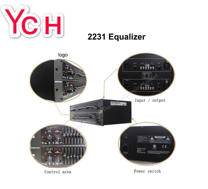 ych-2231-equalizers-เครื่องปรับแต่งความถี่สัญญาณเสียง-อีคิว-หรือตัวปรับแต่งเสียง-มี-limiter-ในตัว-31-band-x-2-stereo-ych-รุ่น-2231