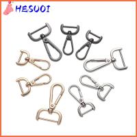 HESUOI หัตถกรรมเครื่องหนัง ที่จับเข็มขัด ปลอกคอ Carabiner Snap อุปกรณ์เสริมกระเป๋า DIY พวงกุญแจ สายรัดกระเป๋า กุ้งก้ามกราม หัวเข็มขัด ตะขอเกี่ยวที่ถอดออกได้