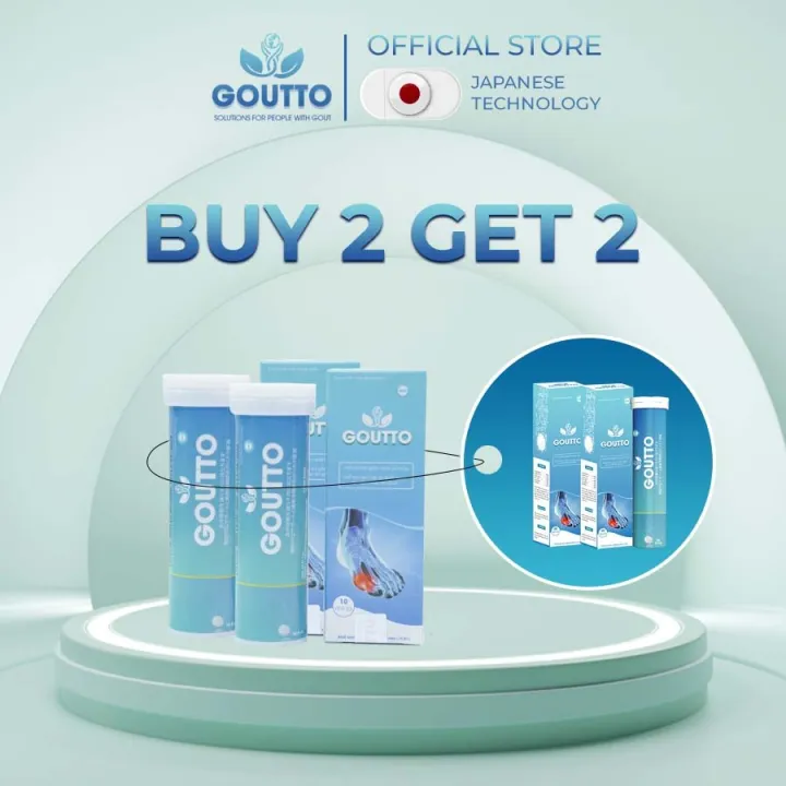 Buy 2 Get 2 Goutto Genuine Japanese Effervescent Tablets For Gout