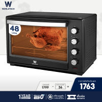 Worldtech เตาอบไฟฟ้า 48L รุ่น WT-OV48L_BLK ขนาด 48 ลิตร Oven เตาอบ เตาอบลมร้อน เตาอบตั้งโต๊ะ ไมโครเวฟ เตาอบเบเกอรี่ เตาอบขนม รับประกัน 1 ปี