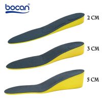 [HOT EXQQUZIOWGWD 116] Insoles เพิ่มความสูงสำหรับผู้ชาย/ผู้หญิง2/3/5ซม. Up Invisiable Arch Support Orthopedic Insoles Shock Absorption สีฟ้า/สีดำ