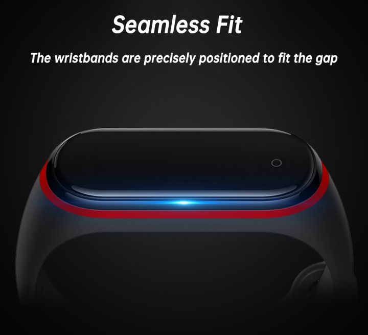 xiaomi-mi-band-5-4-strap-silicone-replacement-band-wriststrap-with-screen-protector-tpu-film-hydrogel-film