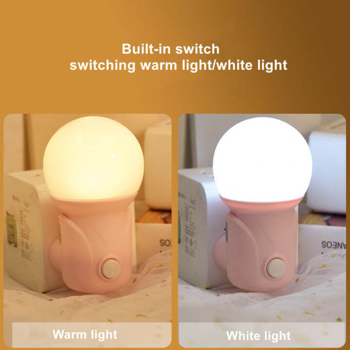 led-plug-in-night-light-2-สี-baby-nurse-eye-sleep-light-bedroom-socket-lights-ประหยัดพลังงานโคมไฟทางเดินน่ารักระเบียง-iewo9238