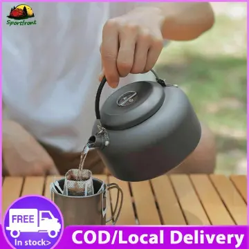 Coffee Kettle, 3L Aluminum Alloy Coffee Pot Percolator Tea Kettle with Lid  for Making Milk Tea and Coffee, Suitable for Induction Cooker