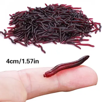 1pc Soft EarthWorm Fishing Lures Silicone Red Worms Bait, 48% OFF