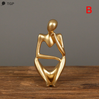 ? TGP Nordic Abstract thinker รูปปั้นเรซิ่น Figurine Home Decor งานฝีมือประติมากรรมของขวัญ