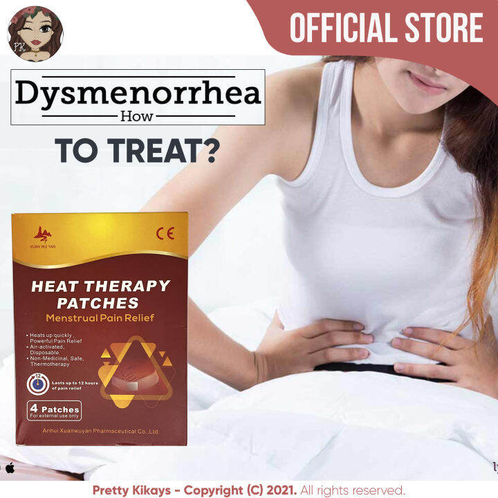 RELIEVE CRAMPS! 4 PATCHES MENSTRUAL PAIN RELIEF HEAT THERAPY PATCH