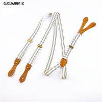 【YF】▥  Men Suspenders Pants 2x100Cm 6 Leather Adjustable Elasticity Braces Man