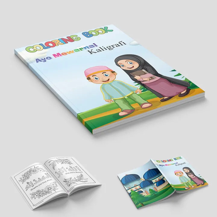 Buku Mewarnai Buku Gamabar Kaligrafi Anak TK PAUD Mainan Anak Bergambar ...