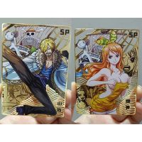 One Piece Cartoon Bronzing Collection Metal Card Hancock Anime Characters Game Cards Childrens Toys Christmas Birthday Gifts