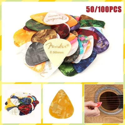 50 100 Pcs New Acoustic Picks Plectrum Celluloid Electric Smooth Guitar Pick Accessories 0.46mm 0.71mm 0.81mm 0.96mm
