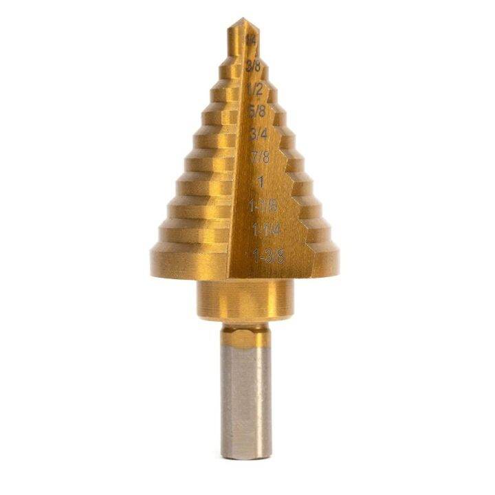 TENSIBLE 1/4 Inch to 13/8 Inches Step Drill Bit 10 Step Sizes Hole