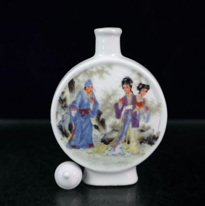 pastel-ceramic-personages-chicken-snuff-bottles-crafts-statue