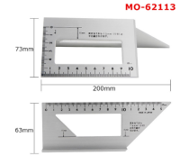 อลูมิเนียมอัลลอยด์ไม้บรรทัดมุมสี่เหลี่ยม45องศา90องศา,เครื่องวัดมุมสำหรับงานไม้สารพัดประโยชน์