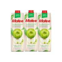 มาลี น้ำแอปเปิ้ลเขียวองุ่น 100% 1000 มล. X 3 กล่อง - Malee Green Apple + Grape1000 ml x 3
