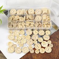 100pcs 2Hole Natural Wood Buttons Handmade With Love Wooden Craft Scrapbooking Baby Clothing Sewing DIY Accessories Decoration Haberdashery