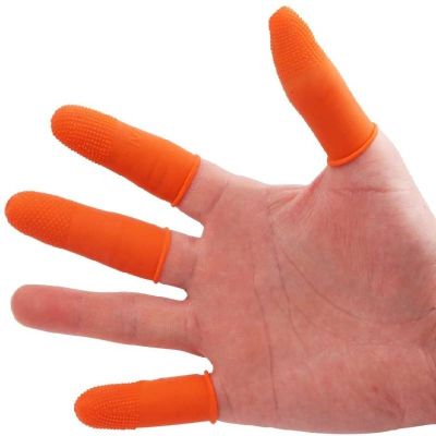 100pcs Disposable Latex Finger Cots Rubber Fingertip Anti-Slip Anti-Static Protective Finger Glove For Electronic Repair Jewelry