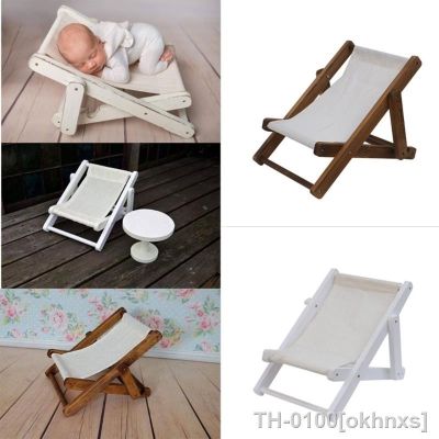 ☁ okhnxs Atualizado bebê recém-nascido foto adereços cadeira de madeira dobrável fotografia do retro para meninos meninas