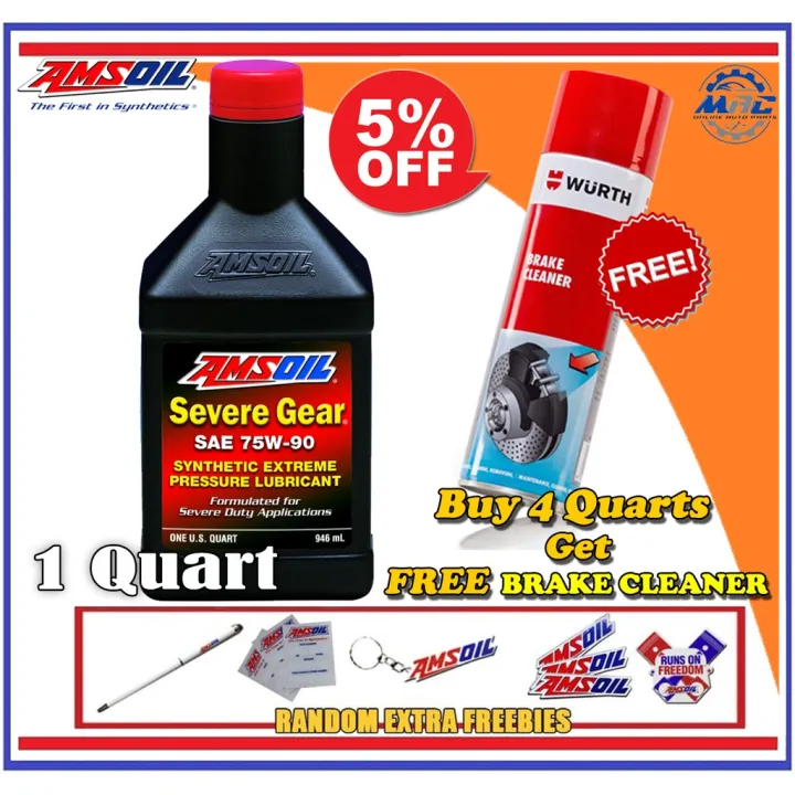 yo Amsoil SEVERE GEAR 75w90 100 Sthetic Extreme Pressure (EP) Gear