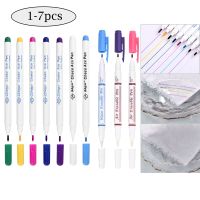 ◙☢■ 1/7pcs Ink Disappearing Fabric Marker Pen DIY Cross Stitch Water Erasable Pen Dressmaking Tailors Pen for Quilting Sewing Tools