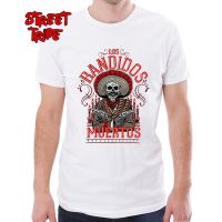 Vintage Style Classic Men T-Shirt Crew Neck Hipster Tops Los Bandidos Muertos Printed MenS Geek Tee Shirts 【Size S-4XL-5XL-6XL】