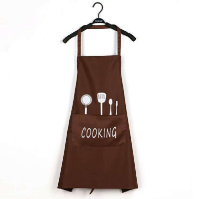 1pc Apron Household Kitchen Waterproof And Oil-Proof Custom Work Clothes Cute Men And Women Fashion Overalls Small Fresh Aprons
