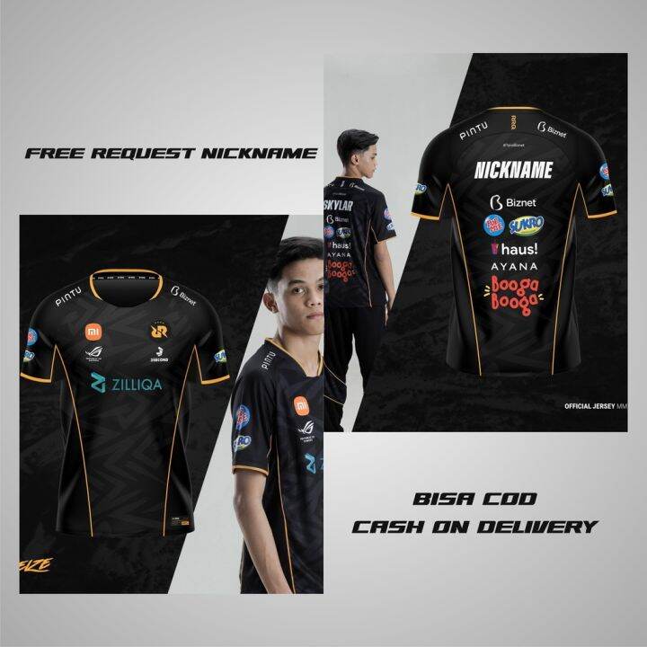 Jersey RRQ OFFICIAL KIT 20222023 Latest FREE Quest NICKANAME Lazada
